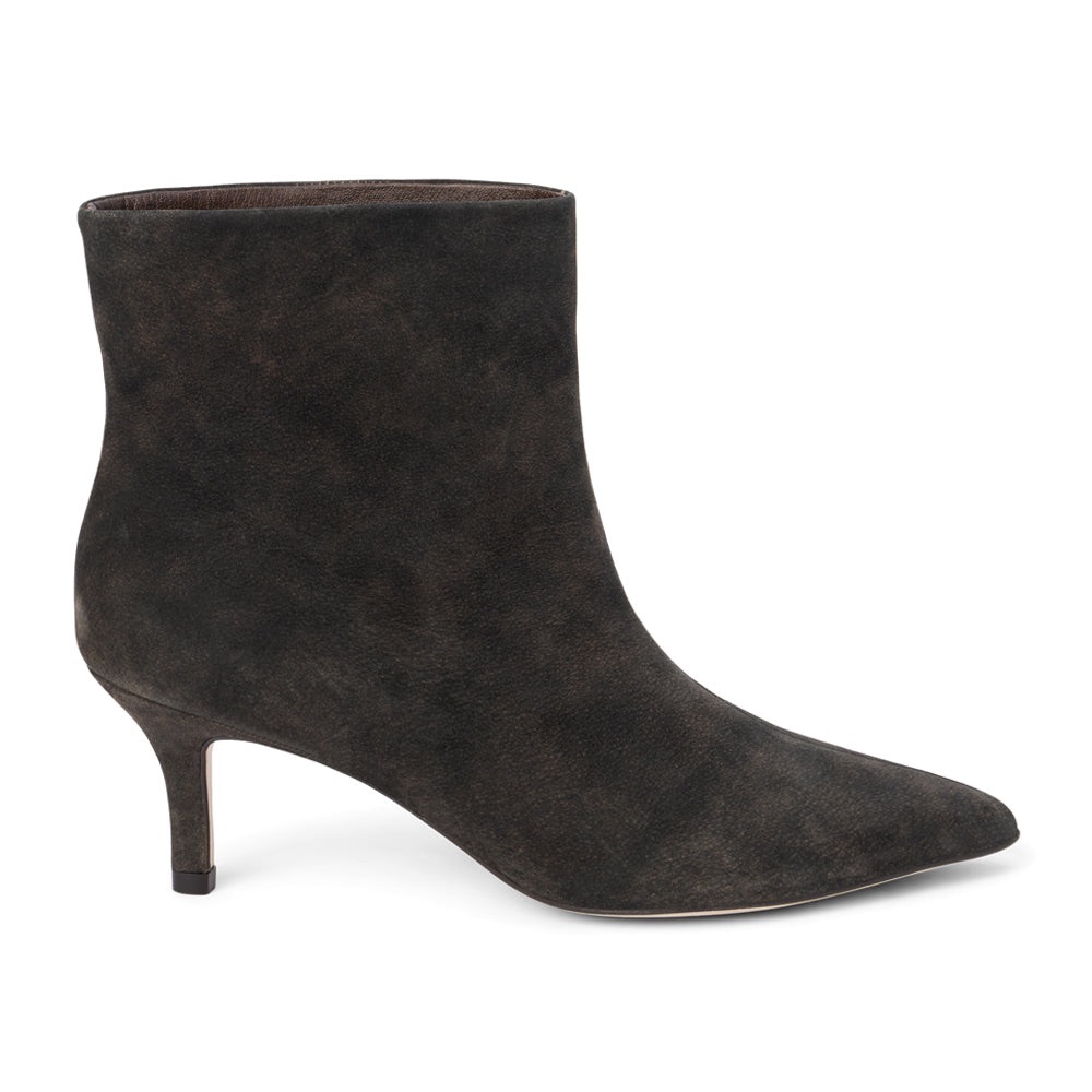 Matisee Sicili Espresso Suede Booties, Color Black, Size 7